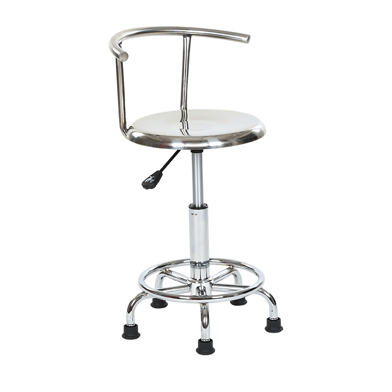 Medical Lab Chair - เก้าอี้บาร์ยกพนักพิงสแตนเลส 304 เก้าอี้ห้องปฏิบัติการโรงเรียน เก้าอี้ทางการแพทย์ เก้าอี้สายการประกอบในโรงงานปลอดฝุ่น