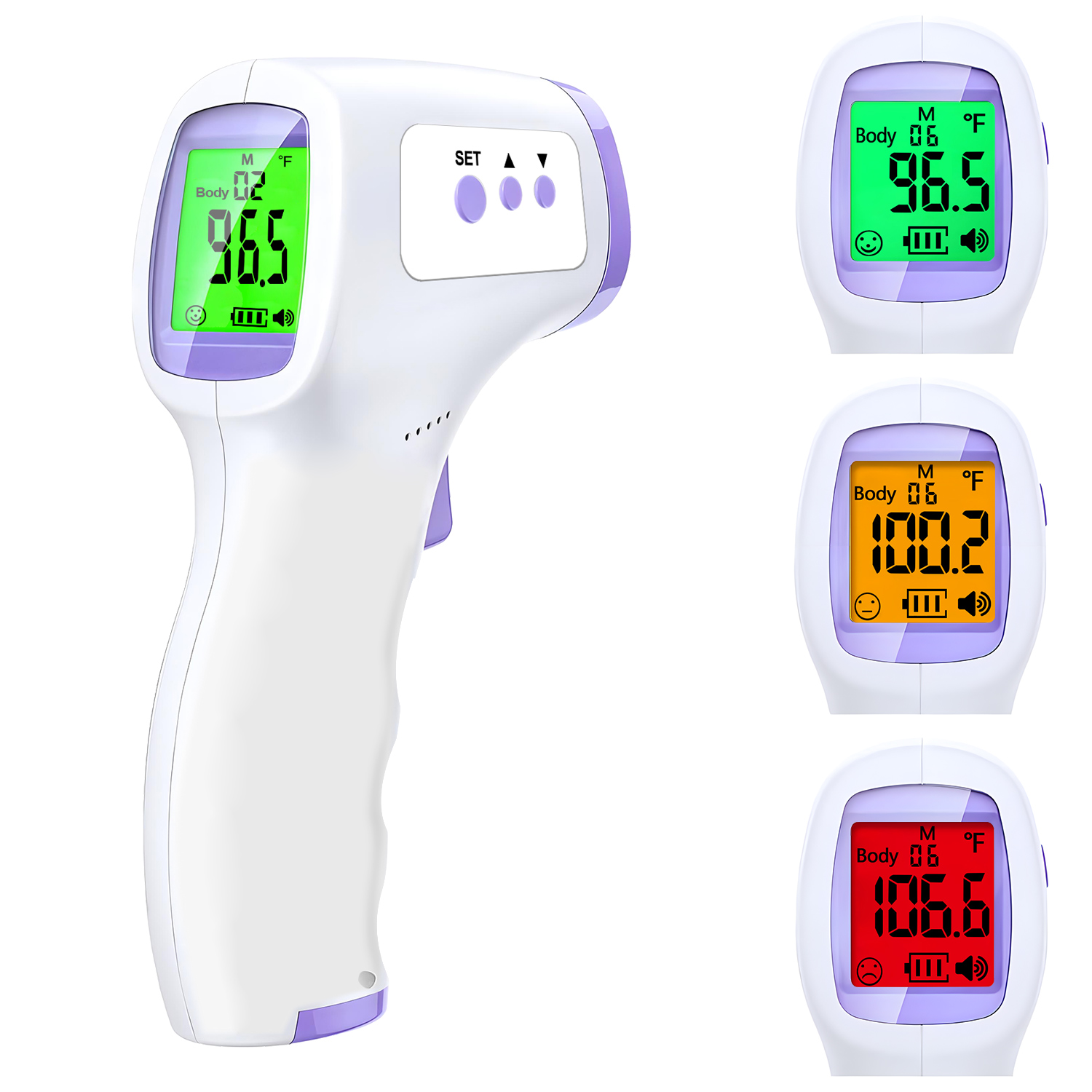 Digital Thermometer Infrared - เครื่องวัดอุณหภูมิหน้าผากแบบไม่สัมผัส เครื่องวัดอุณหภูมิอินฟราเรดแบบดิจิตอลแบบไม่สัมผัส ผู้ใหญ่และเด็ก เครื่องวัดอุณหภูมิตรวจสอบไข้สําหรับทารก