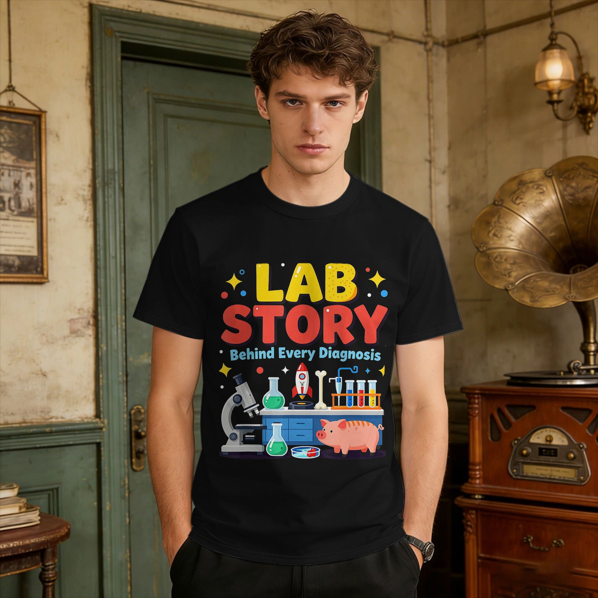 Medical Laboratory Technician - เสื้อยืดทีมช่างเทคนิคห้องปฏิบัติการทางการแพทย์สำหรับผู้ชาย เสื้อยืดคอตตอน เสื้อยืดแขนสั้นฤดูร้อน เสื้อยืดคอกลม