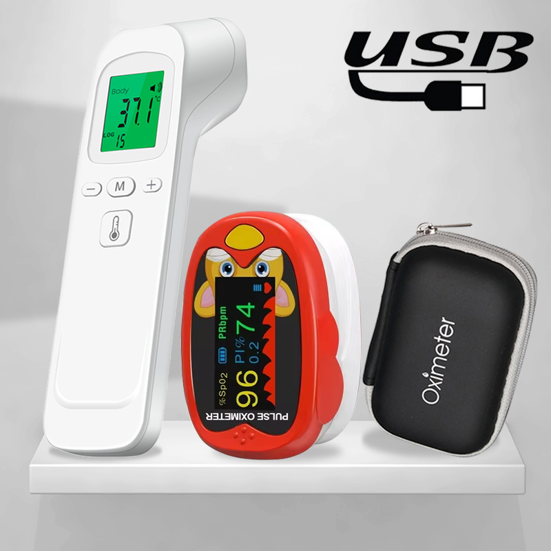 Digital Thermometer Infrared - เครื่องวัดอุณหภูมิร่างกายแบบไม่สัมผัส แบบเลเซอร์ วัดอุณหภูมิทางหู วัดออกซิเจนในเลือด เครื่องวัดไข้แบบอินฟราเรด สำหรับใช้ในบ้านและทางการแพทย์