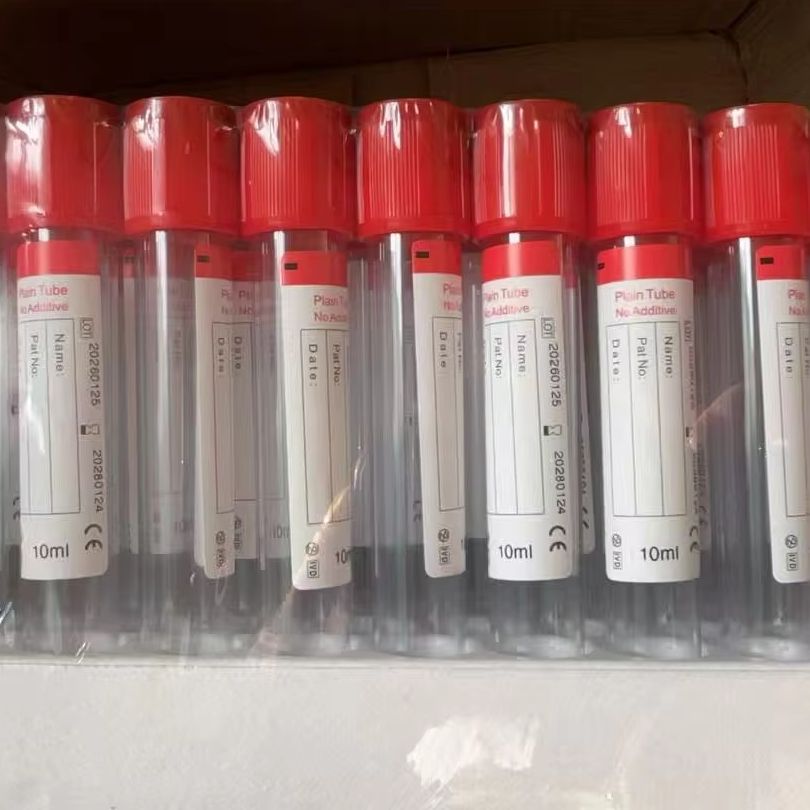 Blood Collection Tube - หลอดเก็บเลือดสุญญากาศแบบไม่มีสารเติมแต่ง ฝาสีแดง 100 ชิ้น หลอดเก็บเลือดแบบใช้ครั้งเดียวสำหรับ PRF