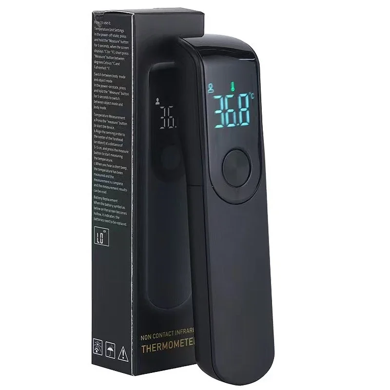 Digital Thermometer Infrared - เครื่องวัดอุณหภูมิอินฟราเรดแบบดิจิตอล LCD สำหรับการแพทย์และใช้ในบ้าน วัดอุณหภูมิร่างกายแบบไม่สัมผัสสำหรับเด็กทารกและผู้ใหญ่ พร้อมเลเซอร์วัดอุณหภูมิทางหู