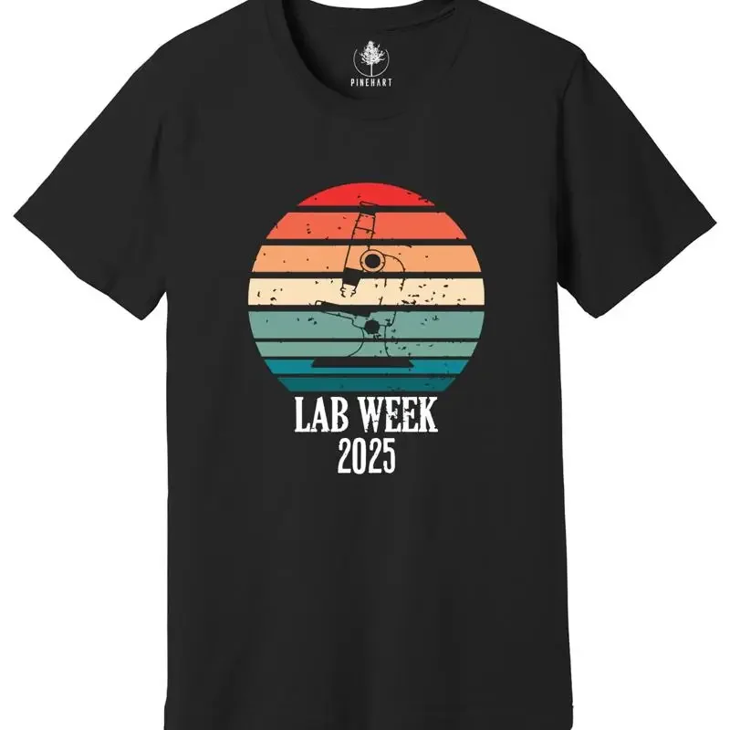 Medical Lab Week - เสื้อยืด Retro Lab Week 2025, เสื้อยืดห้องปฏิบัติการทางการแพทย์,