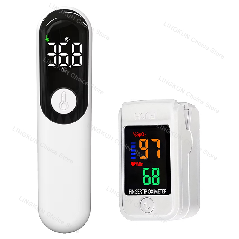 Digital Thermometer Infrared - เครื่องวัดอุณหภูมิอินฟราเรดแบบดิจิตอล LCD สำหรับการแพทย์และใช้ในบ้าน วัดอุณหภูมิร่างกายแบบไม่สัมผัสสำหรับเด็กทารกและผู้ใหญ่ พร้อมเลเซอร์วัดอุณหภูมิทางหู