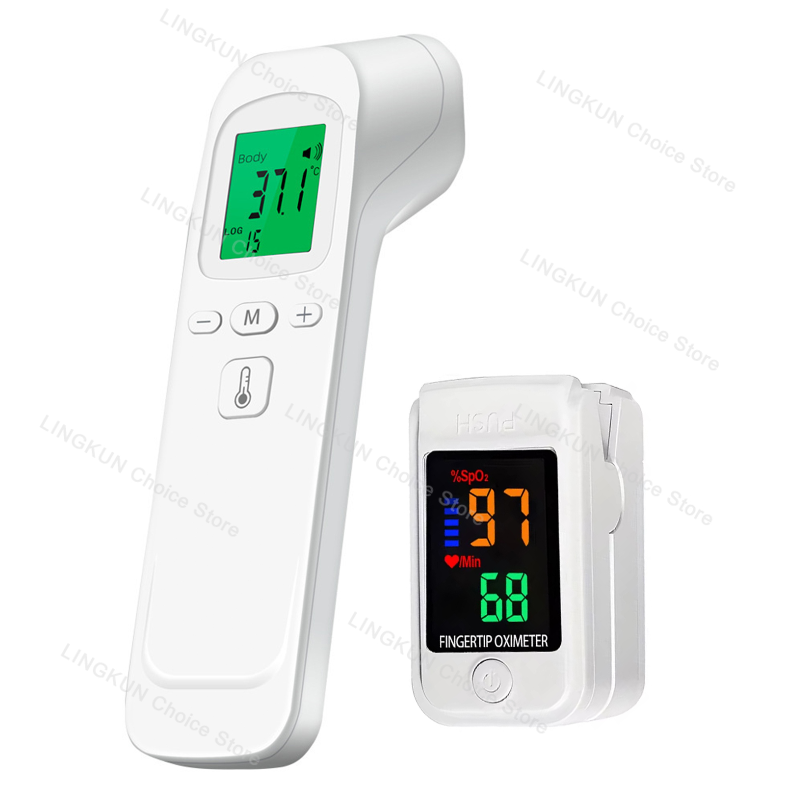 Digital Thermometer Infrared - เครื่องวัดออกซิเจนในเลือด เครื่องวัดอุณหภูมิอินฟราเรดสำหรับวัดไข้ เครื่องวัดอุณหภูมิทางการแพทย์สำหรับใช้ในบ้าน แบบดิจิตอล สำหรับทารกและผู้ใหญ่ แบบไม่สัมผัส