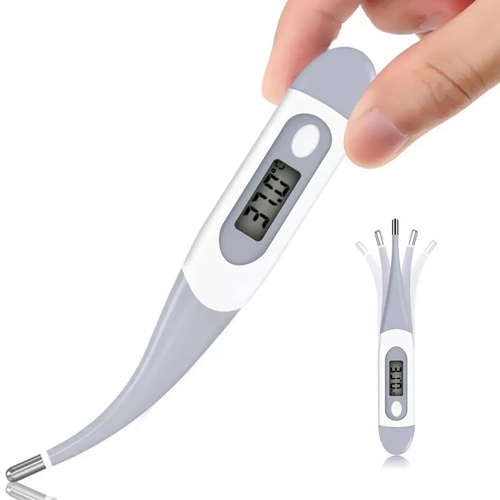 Digital Thermometer Infrared - เทอร์โมมิเตอร์สําหรับผู้ใหญ่, เครื่องวัดอุณหภูมิในช่องปากแบบดิจิตอลหัวนุ่มสําหรับไข้, เทอร์โมมิเตอร์ Basal พร้อมการอ่านอย่างรวดเร็ว 15