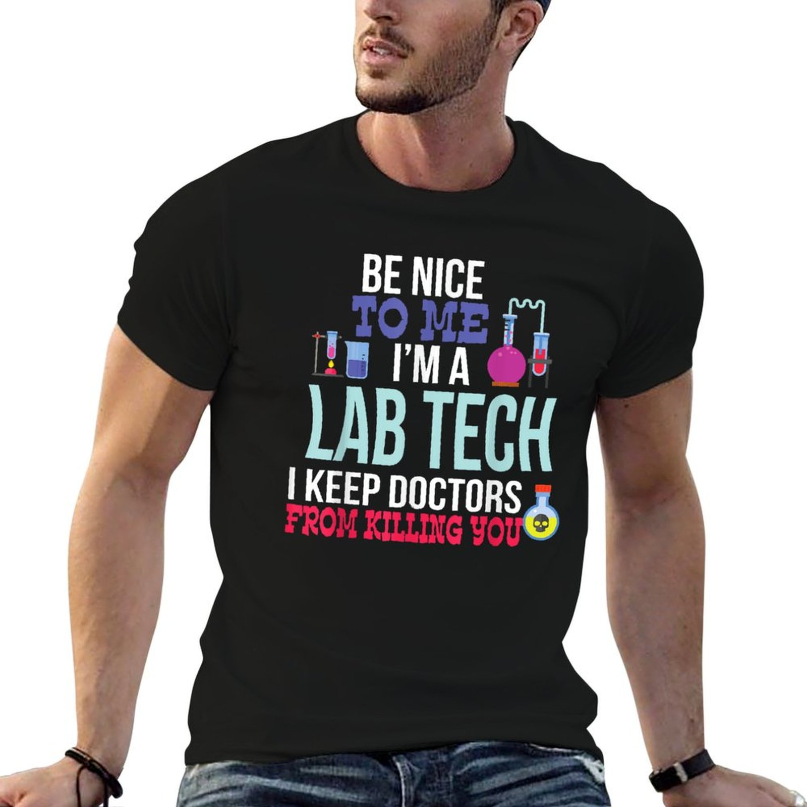 เสื้อยืดตลกๆ สำหรับช่างเทคนิคห - Medical Laboratory Technician บทวิจารณ์และราคา