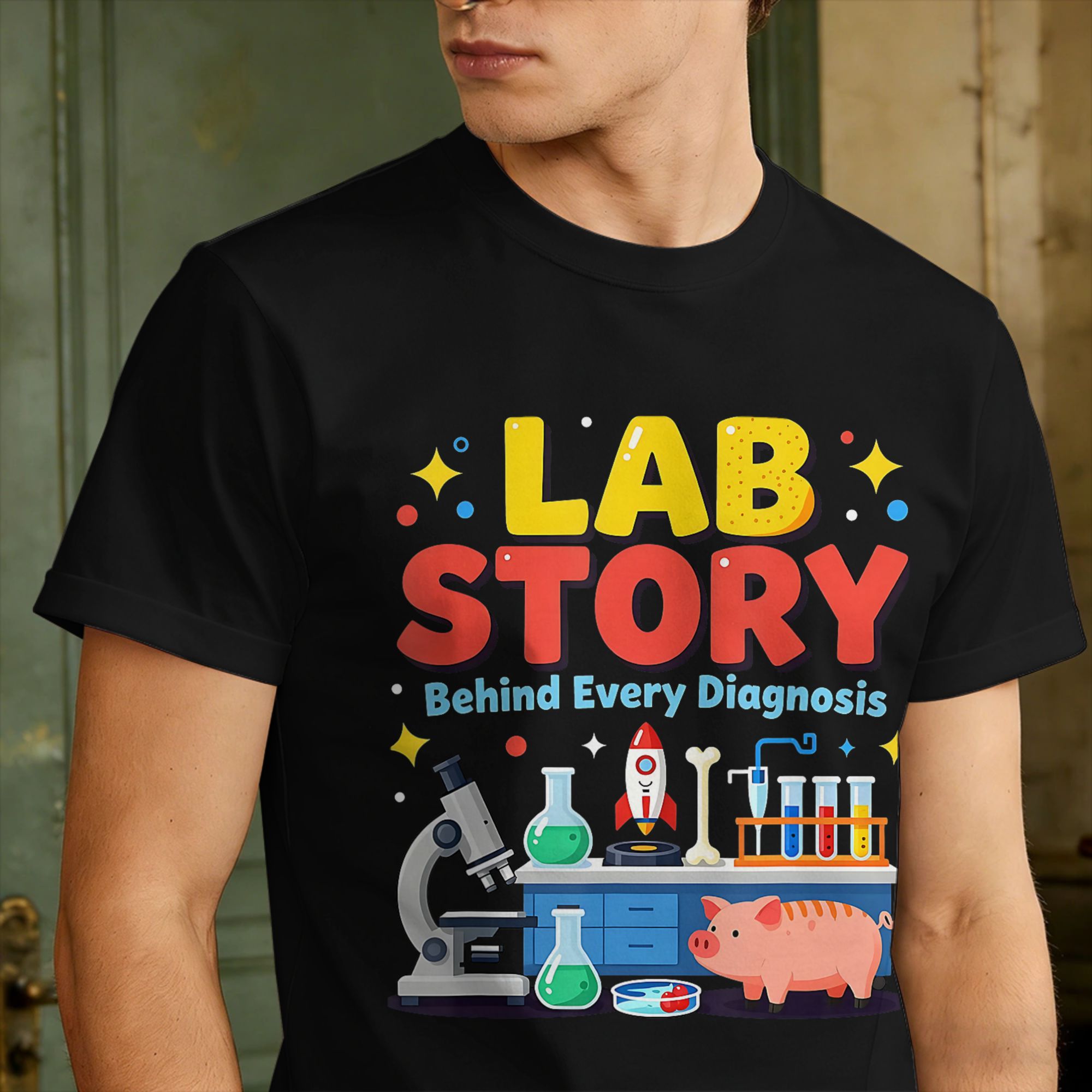 เสื้อยืดทีมช่างเทคนิคห้องปฏิบั - Medical Laboratory Technician บทวิจารณ์และราคา
