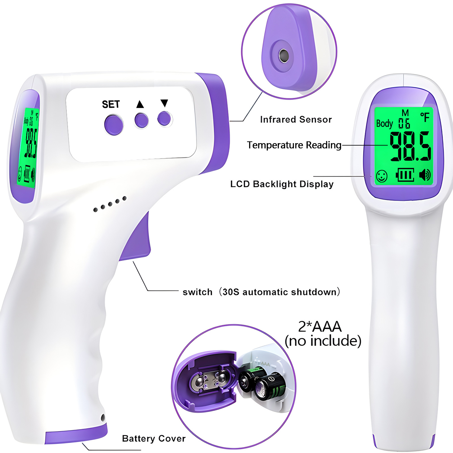 เทอร์โมมิเตอร์ดิจิตอลแบบอินฟรา - Digital Thermometer Infrared บทวิจารณ์และราคา