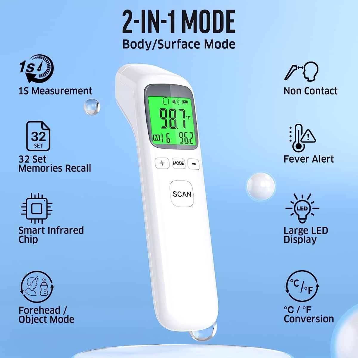 เครื่องวัดอุณหภูมิสำหรับผู้ใหญ - Digital Thermometer Infrared บทวิจารณ์และราคา