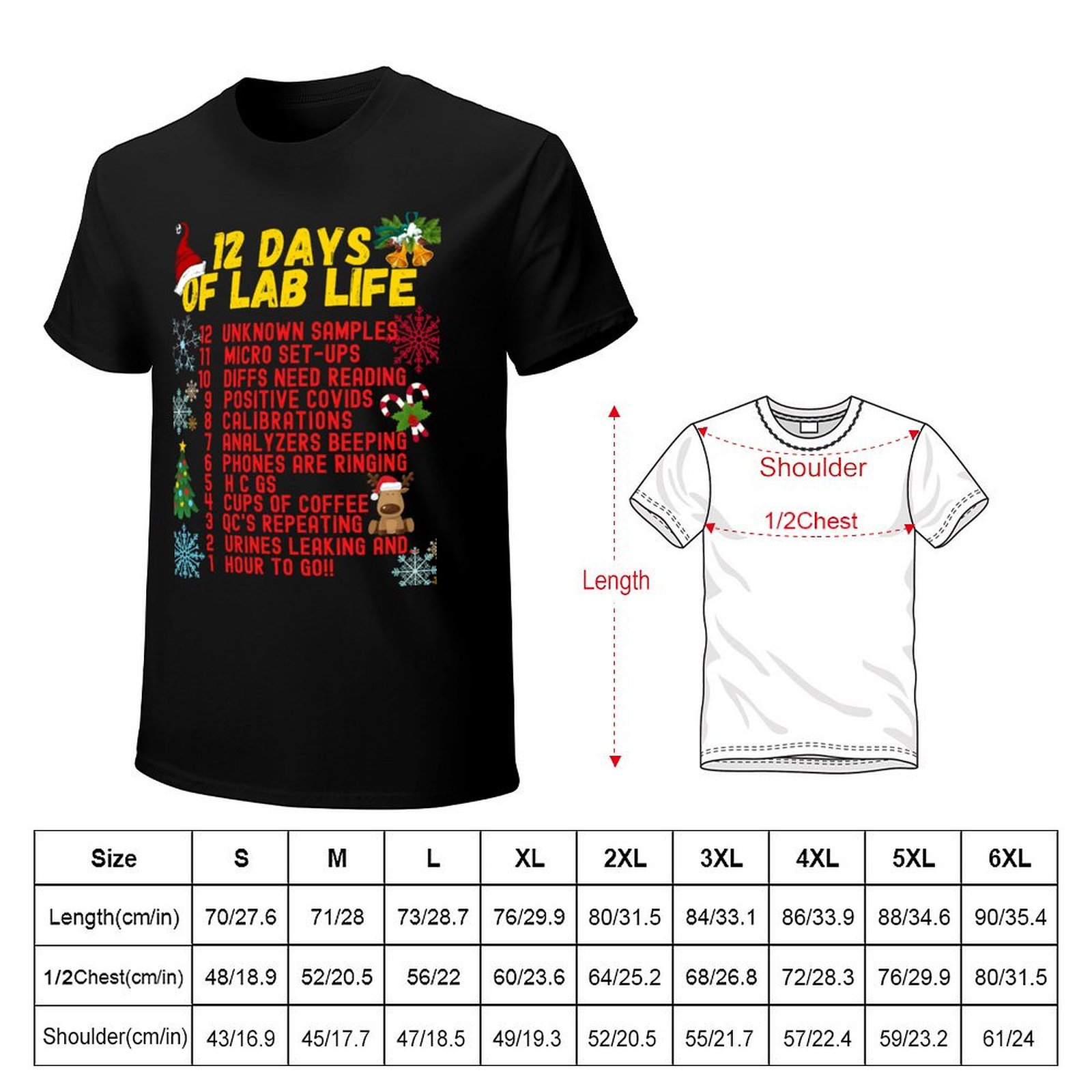 เสื้อยืด 12 DAYS OF LAB LIFE C - Medical Lab Day บทวิจารณ์และราคา