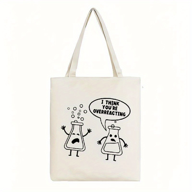 กระเป๋าผ้าแคนวาสสีขาว ลายการ์ต - Medical Lab Day บทวิจารณ์และราคา